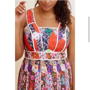 Anthropologie Square Neck Maxi Dress